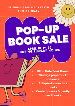 pop-up book sale April 18-20 in the library during library hours. We'll have Blind Date Book Boxes, vintage paperback romance, antique and collectors items, plus our usual stock of contemporary, gently used books. 