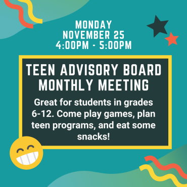 TAB Meeting November 25 from 4-5pm.