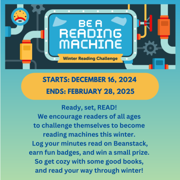 Beanstack Winter Reading Challenge from December 16 - February 28.