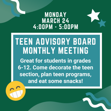 TAB Meeting March 24 from 4-5pm.